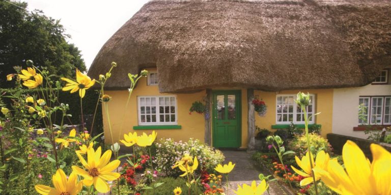 Yellow cottage in Adare Limerick